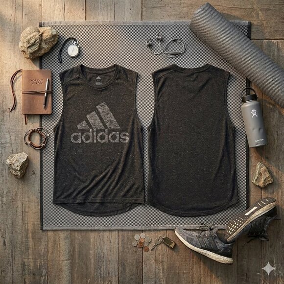 Adidas Speckled Muscle Tank - Picture 9 of 9